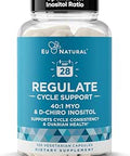 Regulate Cycle Support Hormone Balance for Women at Optimal 401 MyoInositol and DChiro Inositol Supplement for Period Consistency Menstrual and Ovulation Support 120 Vegan Soft Capsules