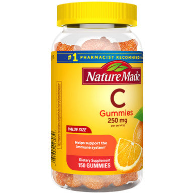 Nature Made Vitamin C 250 Mg Per Serving Dietary Supplement For Immune Support 150 Gummies 75 Day Supply