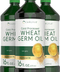 Carlyle Wheat Germ Oil | 48 Fl Oz (16 Fl Oz Triple Pack) | Cold Processed | Vegetarian, Non-Gmo Nutritional Oil