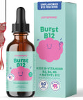 JoySpring Burst B12 Drops Vitamin B Complex for Kids with Methyl B12 Supplement to Support Healthy Growth and Development Vegan Liquid B12 Drops Ages 316+ 2 fl oz (60 Servings)