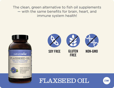 NatureWise Organic Flaxseed Oil Max 720mg ALA Highest Potency Flax Oil Omega 3 for Cardiovascular Brain Immune Support Healthy Hair Skin Nails Gluten Free NonGMO 4 Month 240 Softgels