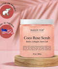 MAJESTIC PURE Coco Rose Scrub - With Biotin, Collagen, Stem Cell & Coconut Oil - Exfolaiting Body Scrub - Skin Moisturizer, Pore Cleanser & Body Exfoliator - Natural Skin Care for Men & Women - 10 oz
