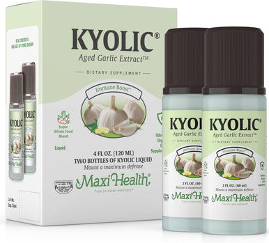 Maxi Health Kyolic Aged Garlic Extract Liquid - Odorless Garlic Supplements - Organic Kyolic Garlic - Organic Garlic Supplements - Immune Health (2 Pack)