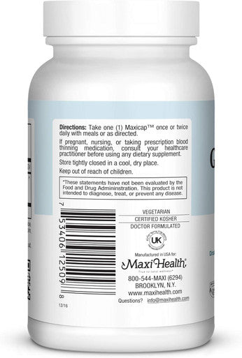 Maxi Health Ginkgo Biloba - Brain and Circulation Formula - 90 Capsules - Kosher (QGB)