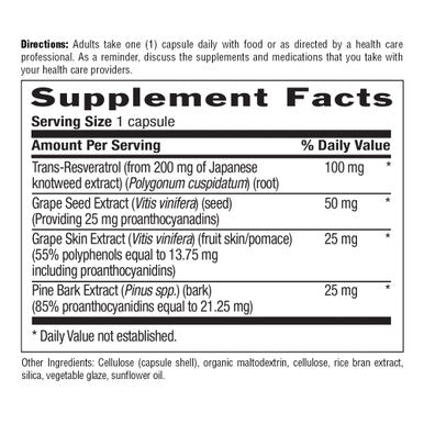 Country Life Resveratrol Plus Vegan Capsules 60'S