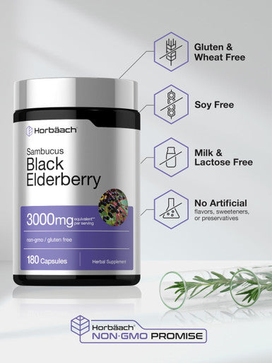 Horbaach Black Elderberry 180 Capsules