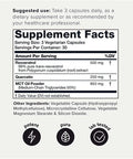 1600mg Resveratrol Blend - Ultra High Purity and 3rd Party Tested - with MCT Oil for Added Bioavailability - Optimal NAD Supplement