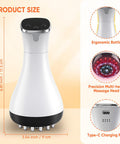 Multford Rechargeable Lymphatic Drainage Massager & Cellulite Massage Tool With 3000MahFascia Blaster For Reduce Stretch Marks For Legs Arms & BellyBody Sculpting Machine With Microcurrent For Office Travel