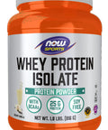 NOW Sports Nutrition Whey Protein Isolate 25 G With BCAAs Creamy Vanilla Powder 1.8 Pound