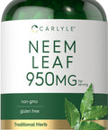 Carlyle Neem Leaf | 950Mg | 300 Powder Capsules | Non-Gmo And Gluten Free Formula | Value Size | Traditional Herbal Supplement |