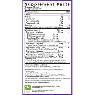 New Chapter Wholemega Whole Fish Oil 120 Softgels
