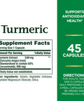 Natures Bounty Turmeric Pills And Herbal Supplement 538Mg 45 Capsules
