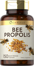 Carlyle Bee Propolis Capsules 600mg | 150 Count | Extract Supplement | Non-GMO Gluten