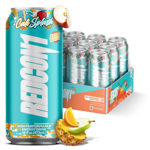 REDCON1 Energy High Performance Drink, Vice City - Zero Sugar Energy Drink with Alpha GPC Nootropic - 200mg of Natural Caffeine from Green Coffee Beans - Vitamin B6, B12 & B5 to Boost Mood (12 ct)