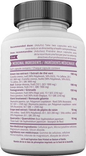 Mill Bay Resveratrol Source of Antioxidants - 100 Capsules (600mg)