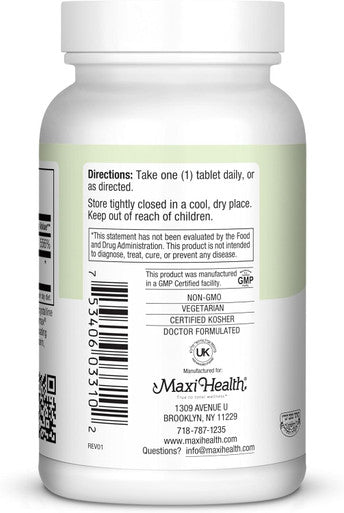 Maxi Health MAX C 500 mg - Vitamin C - with Lemon Bioflavonoids Complex - 100 Tablets