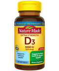 Nature Made Extra Strength Vitamin D3 5000 IU (125 mcg), 180 Softgels Value Size, High Potency Vitamin D Helps Support Immune Health, Strong Bones and Teeth, & Muscle Function