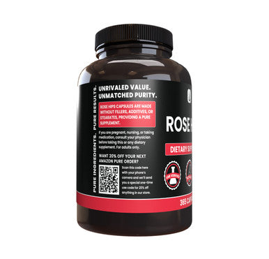 PURE ORIGINAL INGREDIENTS Rose Hips (365 Capsules) No Magnesium Or Rice Fillers, Always Pure, Lab Verified