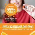 (2 Pack) Calcium Magnesium Zinc Gummies With Vitamin D3 & K2 - Sugar Calcium Gummies For Women And Men - Bone & Immune Support - Non-Gmo, Gluten-Free, Orange Flavored - 120 Count
