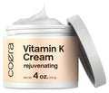 Vitamin K Cream 4 oz Premium Formula for Bruises Spider Veins Dark Circles Broken Capillaries Eyes and Face Paraben and SLS Free by Coera