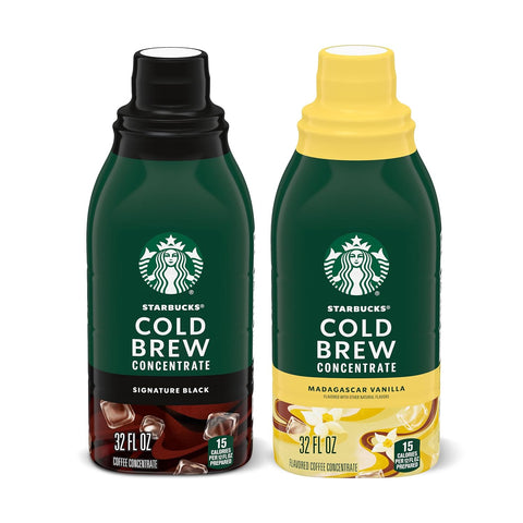 Starbucks Cold Brew Coffee Concentrate, Caramel Dolce Flavored Iced Coffee, 32 fl oz