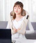 Triducna Shiatsu Neck Back And Shoulder Massager With Heat - Electric Deep Tissue 3D Kneading Massage Pillow For Lower Back, Calf, Legs, Full Body Muscle Relaxation, Home, Office, And Car Use