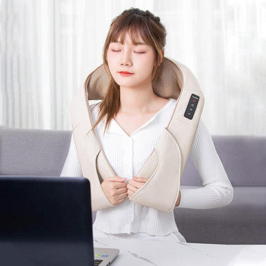 Triducna Shiatsu Neck Back And Shoulder Massager With Heat - Electric Deep Tissue 3D Kneading Massage Pillow For Lower Back, Calf, Legs, Full Body Muscle Relaxation, Home, Office, And Car Use