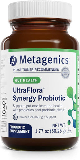 Metagenics UltraFlora Synergy - Probiotics Powder - Ultra Flora Probiotic - for Immune Health & Digestive Support - Non-GMO - Gluten- - Vegetarian - 1.77 Oz