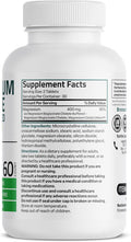 Bronson Magnesium Glycinate 400Mg Extra Strength, Vegetarian, Chelated For Absorption Gentle On The Stomach, Non-Gmo, 60 Tablets