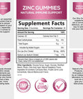 Zinc Gummies 50mg - Immune Support & Antioxidant Supplement, Delicious Natural Flavor Gummy, Vegan, Gluten & GMO-Free, Chewable Vitamin, for Adults & Kids - 60 Gummies