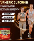 Turmeric Curcumin & Immune Support, 95% Curcuminoids, Equivalent to 14000mg, with Ginger, Garlic Bulb, Elderberry, Quercetin, Joint Inflammatory & Absorption Support, Immune Defense Supplement.