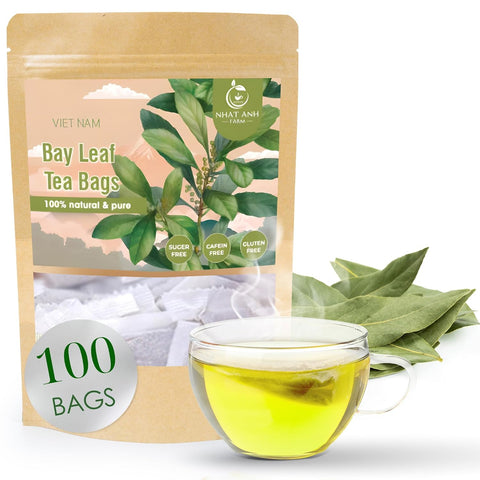 NHAT ANH FARM - Premium Stevia Tea Bags, 100 Stevia Tea Bags, 100% Natural Dried Leaves, Naturally Sweet Herbal Tea, Sugar-Free, Caffeine-Free, No Additives.