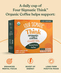Four Sigmatic Mushroom Coffee K-Cups | Organic And Fair Trade Dark Roast Coffee With Lion S Mane Mushroom Powder & Yacon | Focus & Immune Support | Vegan & Keto | Sustainable Pods | 24 Count.