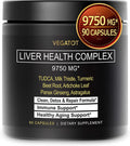 VEGATOT Liver Health Complex Formula High Potency with TUDCA, Milk Thistle, Beet Root, Artichoke Leaf, Panax Ginseng, Astragalus, Tumeric - Clean & Detox Formula