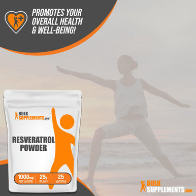 Bulksupplements.Com Resveratrol Powder - Resveratrol Supplement, Polygonum Cuspidatum, Resveratrol 1000Mg - Antioxidants Supplement, Vegan & Gluten Free - 1000Mg Per Serving, 25G (0.88 Oz)