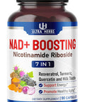 Nad+ Supplement 14,300Mg With Nicotinamide Riboside Nr, Trans Resveratrol, Quercetin - Support Cellular Energy, Longevity, Healthy Aging Usa Made & Tested (90 Count (Pack Of 1))