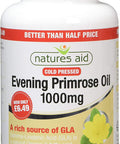 Natures Aid 1000 mg Cold Pressed Evening Primrose Oil 90 Capsules, 200 g