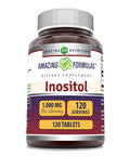 Amazing Formulas Inositol 1000Mg 120 Tablets Supplement | Non Gmo | Gluten Free | Made In Usa
