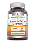 Amazing Formulas Boswellia Extract & Turmeric Supplement | 1200 Mg Per Serving | 60 Veggie Capsules | Non-Gmo | Gluten Free | Made In Usa |