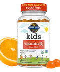 Garden of Life Kids Organic Vitamin D3 Gummies With 800 Iu (100% Daily Value) For Strong Bones Teeth Brain & Immunity Non-Gmo No Gluten Vegetarian Sugar Free Orange Flavor 60 Servings