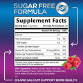 Nature'S Nutrition Sugar Calcium Gummy Bites Plus 400 IU Vitamin D3 Bone Health & Immune Support Supports Bone Strength - Chewable Calcium Nutrition Supplement Non-GMO Berry Flavor Chews - 120 Gummies