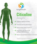 LongLifeNutri Citicoline Cdp Choline 300Mg - Brain Booster For Enhanced Focus & Clarity - 120 Veggie Capsules - Made In Usa