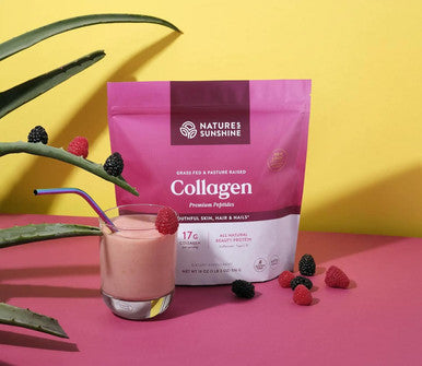 Nature'S Sunshine Collagen Powder Type I and III Grass Fed and Pasture Raised Premium Bovine Collagen Peptides 18 Oz