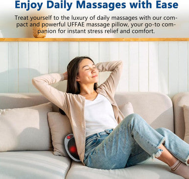 Shiatsu Neck Massage Pillow,Neck And Back Massager With Heat,Massage Pillow For Back, Neck, Shoulder, Leg, Foot, For Men Women Mom Dad, Stress Relax At Home Office And Car