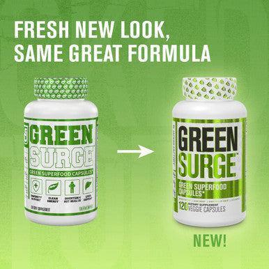 Green Surge Green Superfood Capsules Keto Friendly Greens Supplement w/Spirulina Wheat Barley Grass Organic Greens Plus Probiotics Digestive Enzymes 120 Veggie Pills