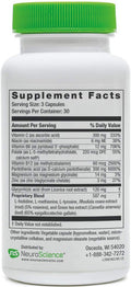 Neuroscience Cortisol Manager & Adrenal Support Supplements For Daily Energy - Adrecor With Licorice Root - L Tyrosine & More To Combat Fatigue & Promote A Healthy Stress Response (90 Capsules)
