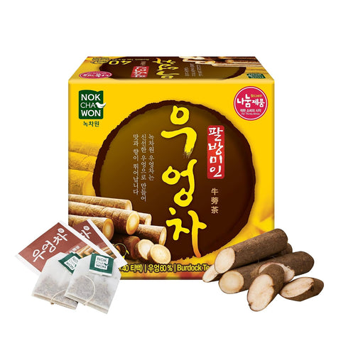 [Nokchawon] Korean Mulberry Leaf Tea Bags, Caffeine Free Herbal Infusion, Mild Green Taste for Daily Wellness & Carb Control Diet, 40 Count