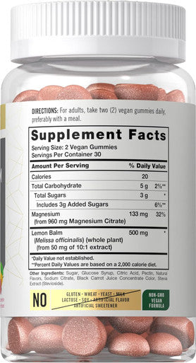 Carlyle Magnesium Citrate Gummies | 960mg | 60 Vegan Gummies | Vegan Non-GMO and Gluten Formula | Lemon Raspberry Flavor