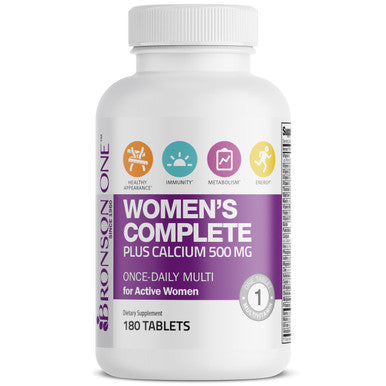 Bronson One Daily Women S Complete Multivitamin Multimineral Once-Daily Multi For Active Women, 180 Tablets