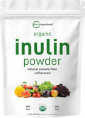Micro Ingredients Organic Inulin FOS Powder (Jerusalem Artichoke) 2.2 Pounds (35 Ounce) Quick Water Soluble Prebiotic Intestinal Support for Colon and Gut Health Fibers for Smoothie & Drinks Vegan Friendly